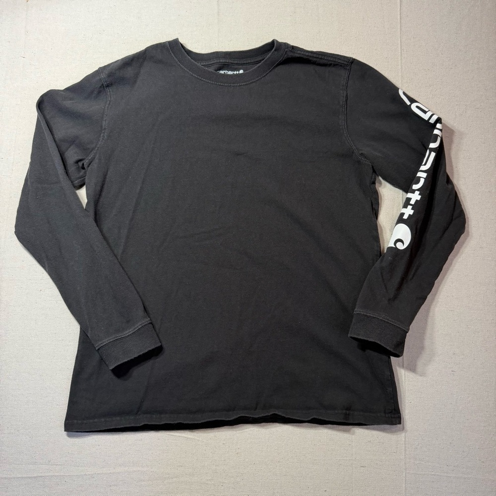 Carhartt Youth Black‎ Long Sleeve Logo Shirt Size M (8-10)